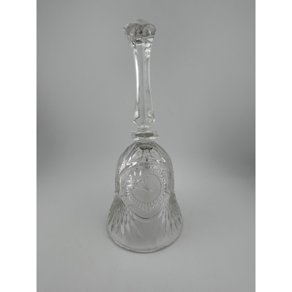Vintage Cut Crystal Glass Bell Hand Held Decorative Tabletop Accent‎